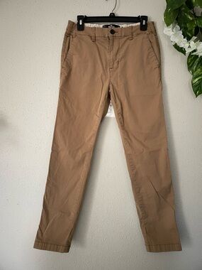 Hollister Epic Flex Skinny Chino Khaki Man W29 L30 98% Cotton Stretch